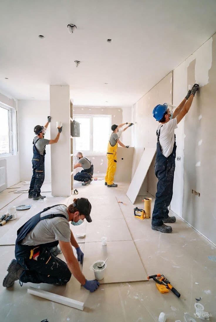 Peinture intérieure et aménagement décoratif